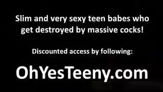 فتاة في سن المراهقة مع ضخمة الثدي مص ديك